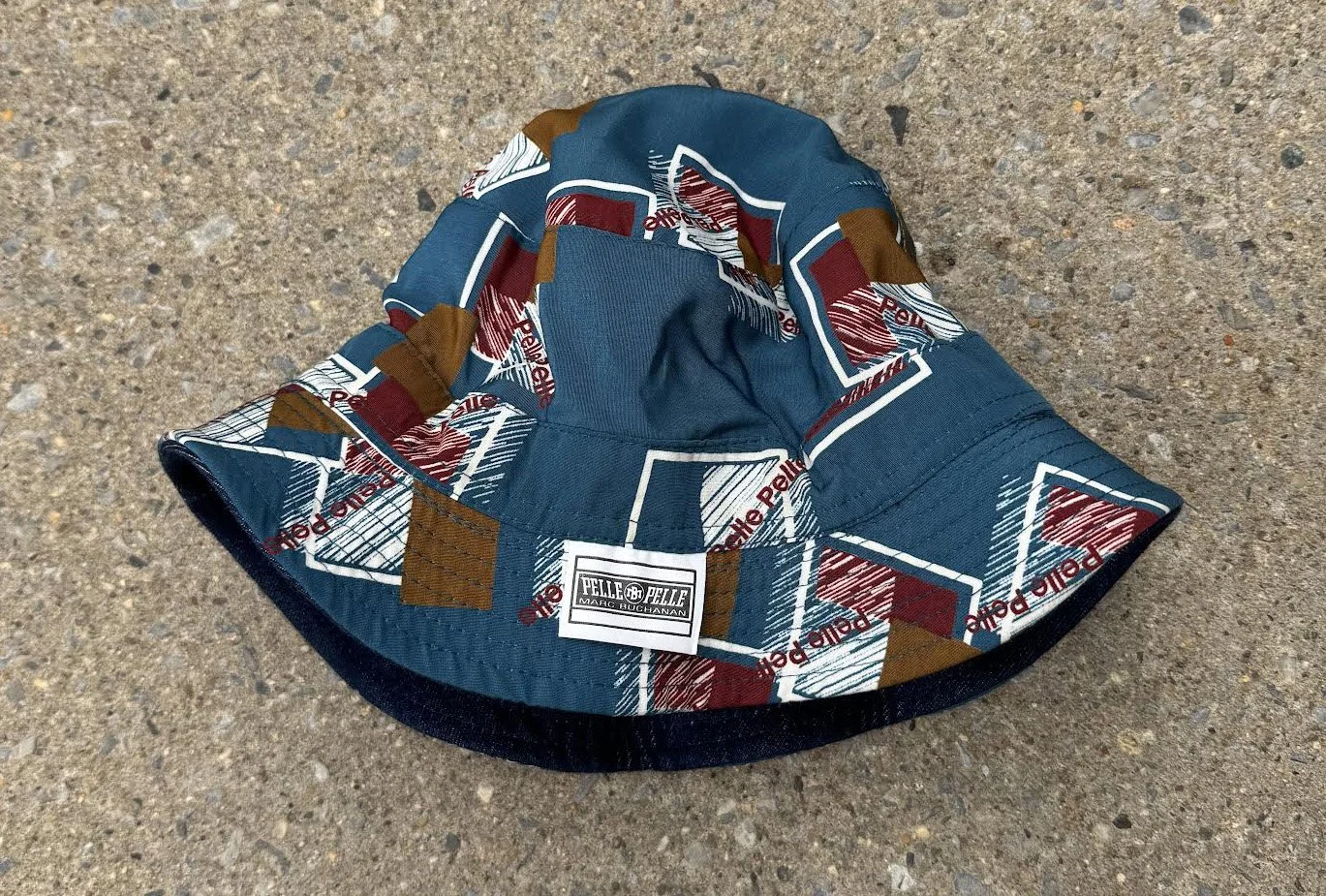 Vintage Pelle Pelle Blue Reversible Bucket Hat NWT — RootsBK